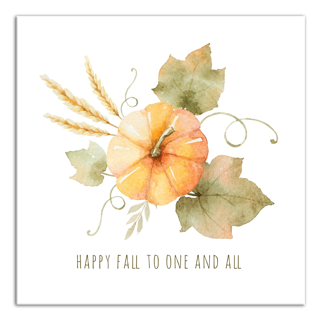 Happy Fall To One And All Canvas Wall Art